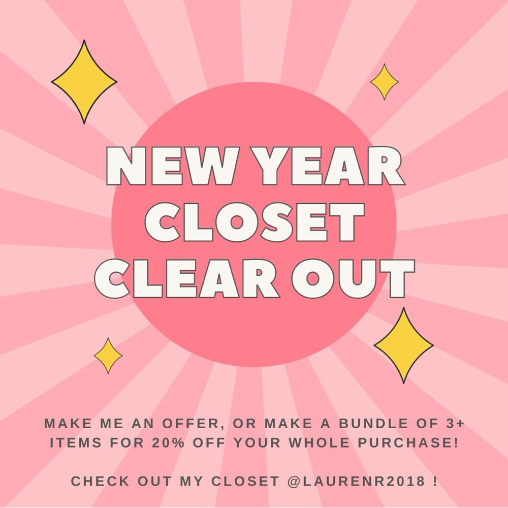NEW YEAR CLOSET CLEAR OUT! Make offers and bundles:)